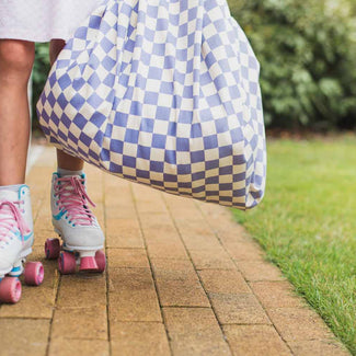 playmat & toy bag-vichy purple