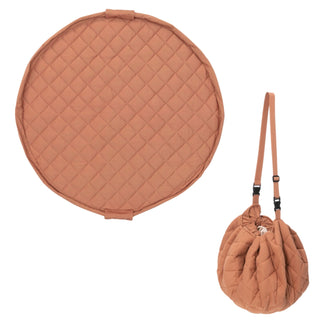organic soft babymat & bag - tawny brown