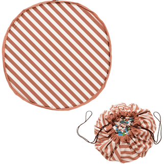 playmat & toy bag-stripes brown