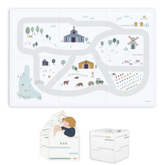 puzzlemat, storage box & mini house - farm