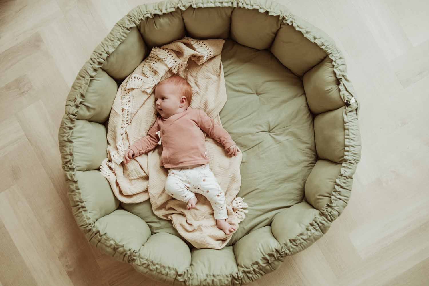 organic babymat & cocoon-meadow green