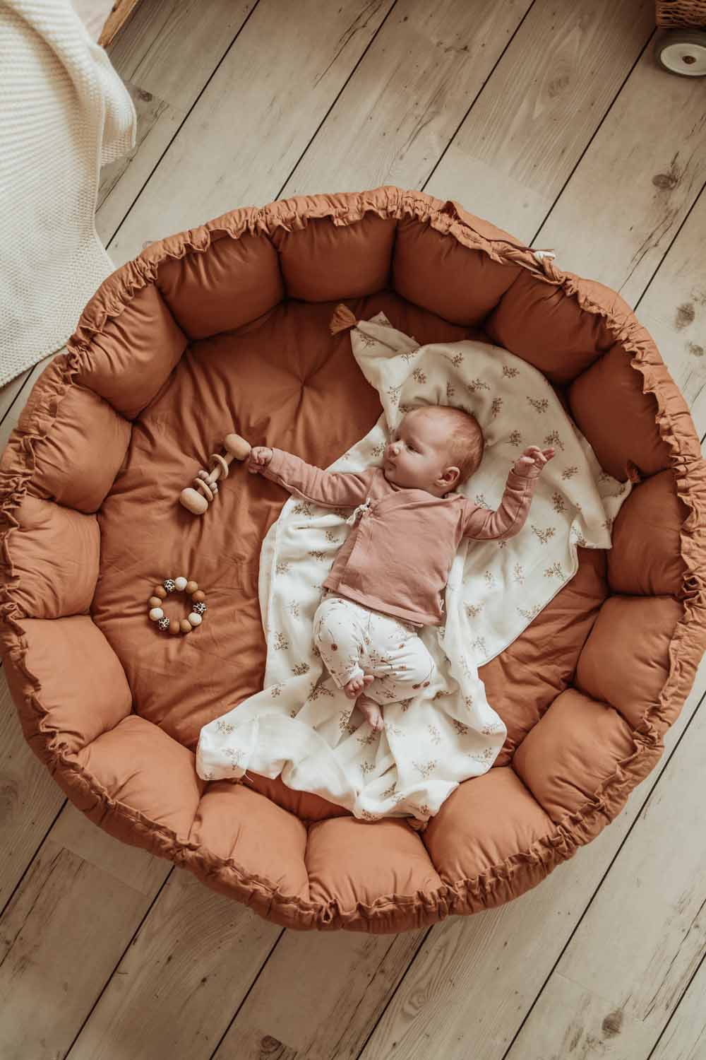 organic babymat & cocoon-tawny brown