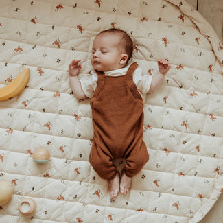 organic soft babymat & bag - rabbit