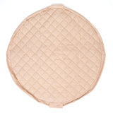 soft stripes brown organic babymat, open
