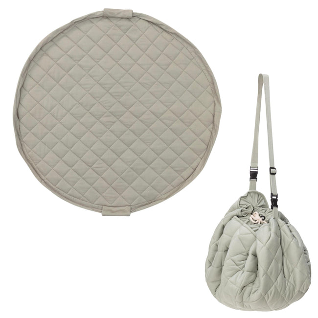 organic soft babymat & bag - meadow green