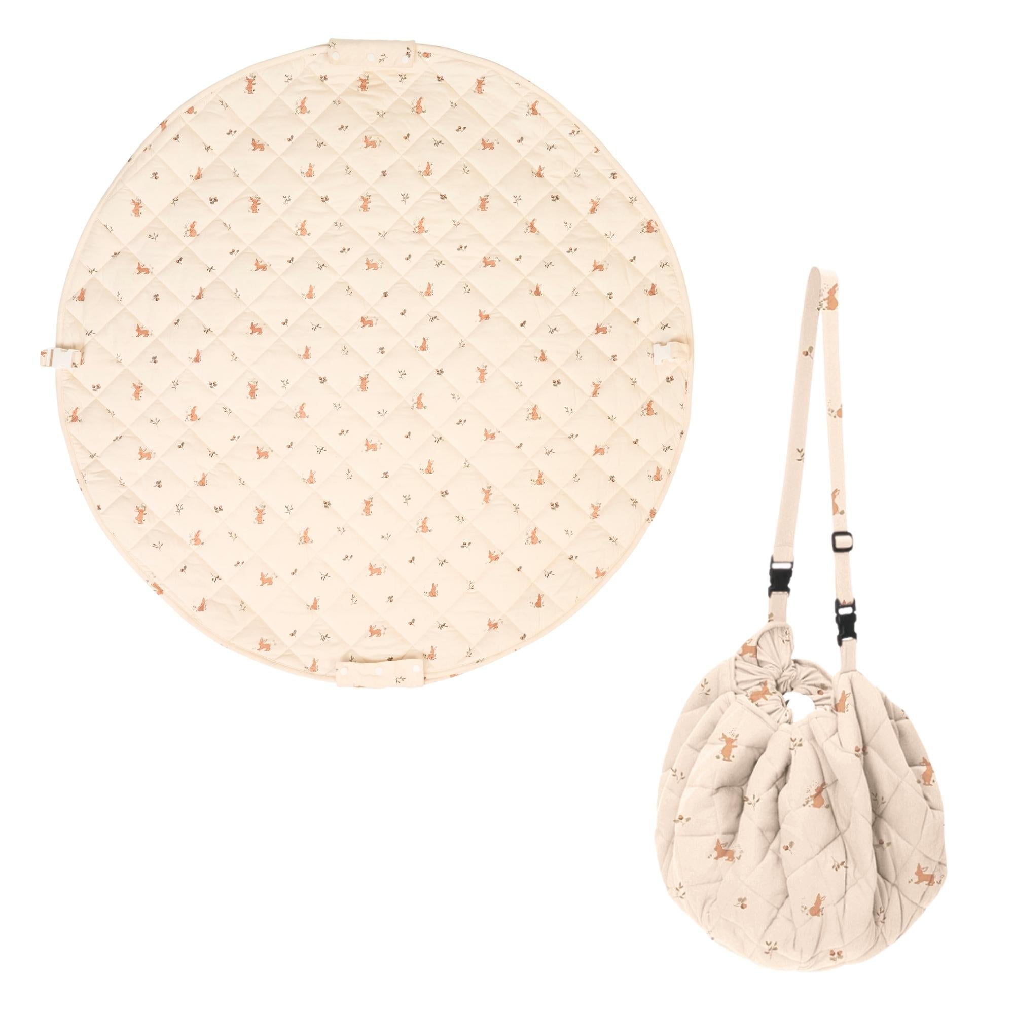 organic soft babymat & bag - rabbit