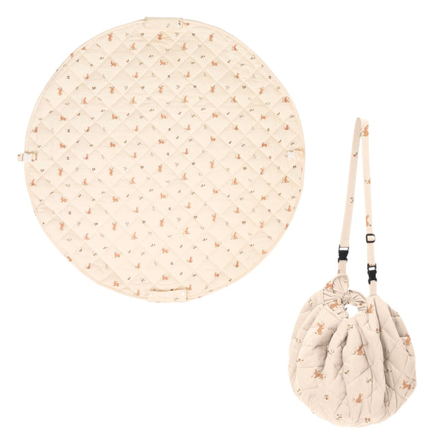 organic soft babymat & bag - rabbit