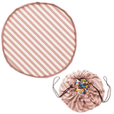 playmat & toy bag-stripes new pink