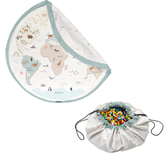 playmat & toy bag-worldmap colour