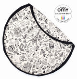 Play&Go storage bag and play mat, Omy Paris, folded piece, black figures