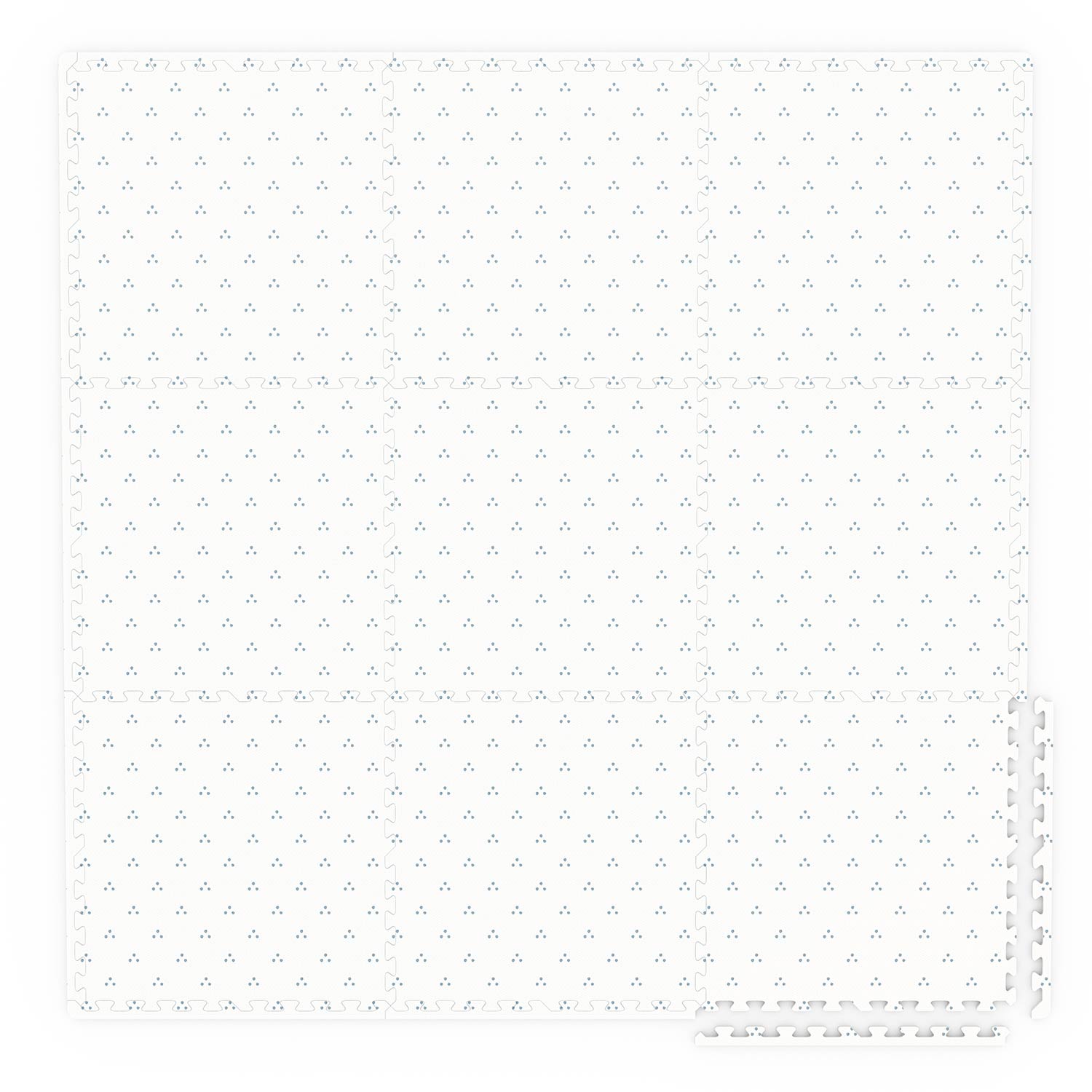 detail picture of dots, backside of numbers puzzlemat