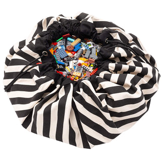 Stripes Black toy storage bag