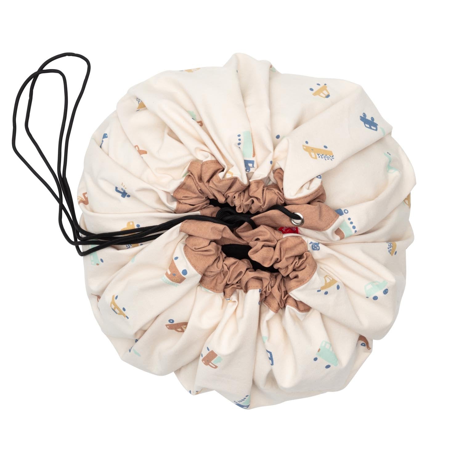 Play&Go storage bag and play mat, print big cars, closed.